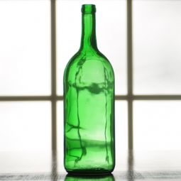 1.5 Liter Emerald Green Bordeaux Bottle, case 6